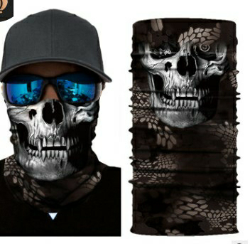 Stay Protected and Stylish with our Skull Design Face Mask Shield - Versatile and Essential Outdoor Gear!