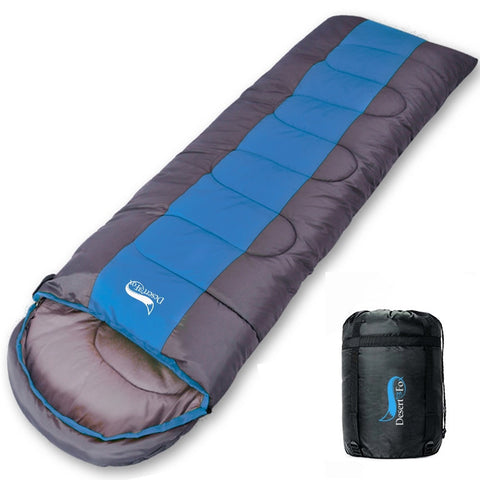 Lightweight 4 Season Envelope Sleeping Bag - Warm & Cold Single Sleeping Bag for Camping and Outdoor Adventures