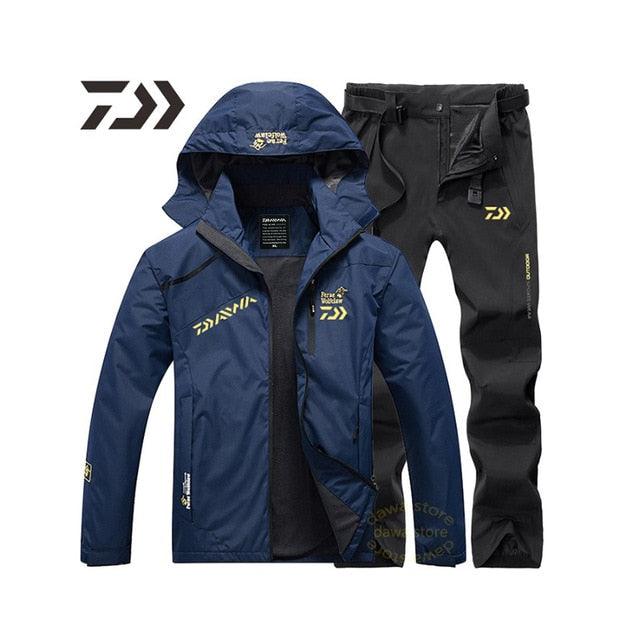 Hooded Sports Daiwa Fishing Jacket and Waterproof Pants - Durable