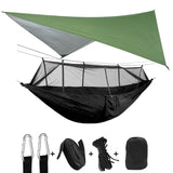 Camping Hammock with Mosquito Net and Rain Fly Tarp - Ultimate Outdoor Protection and Comfort